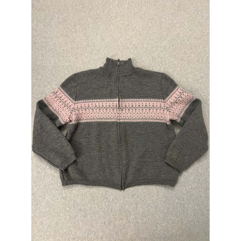 Preview International Wool Sweater M L W XL Gray Merino Wool Cardigan‎ Winter